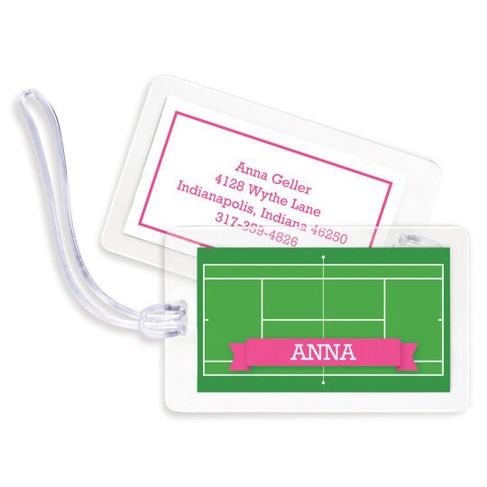 Tennis Court Luggage Tags